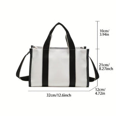 Large Capacity Crossbody Bag Canvas Zipper Messenger Shoulder Bag
