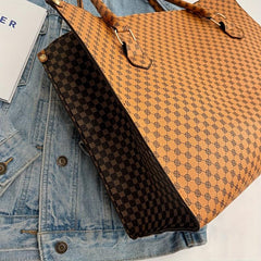 Vintage Geometric Print Large Capacity Tote Bag
