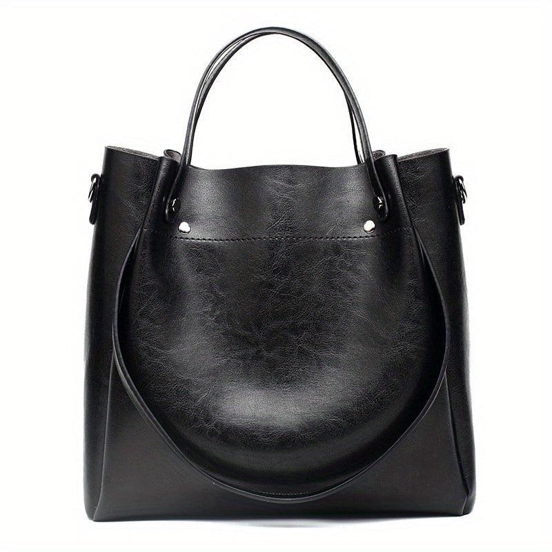 Vintage Tote Shoulder Bag Solid Satchel - All Match Bag
