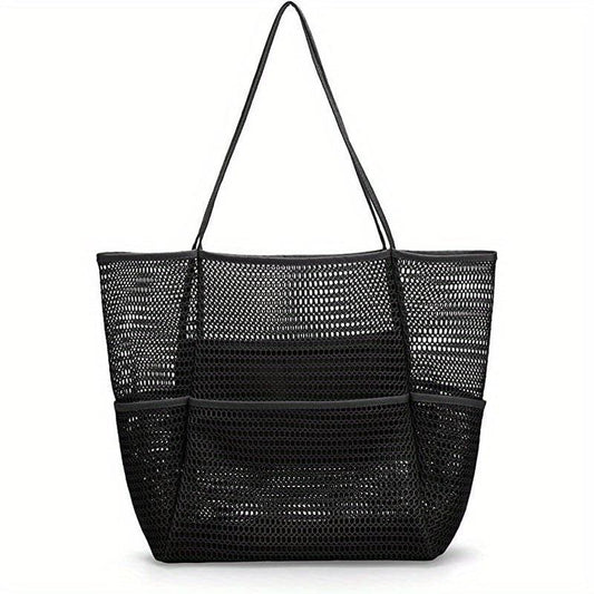Large Mesh Beach Bag Grocery Shopping Bag Swimming Storage Bag