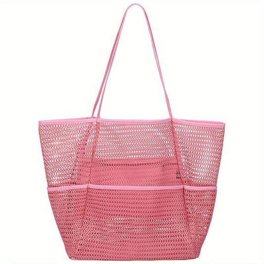 Large Mesh Beach Bag Grocery Shopping Bag Swimming Storage Bag