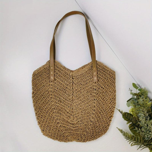 Boho Style Straw Woven Beach Bag Large Tote Bag for Women