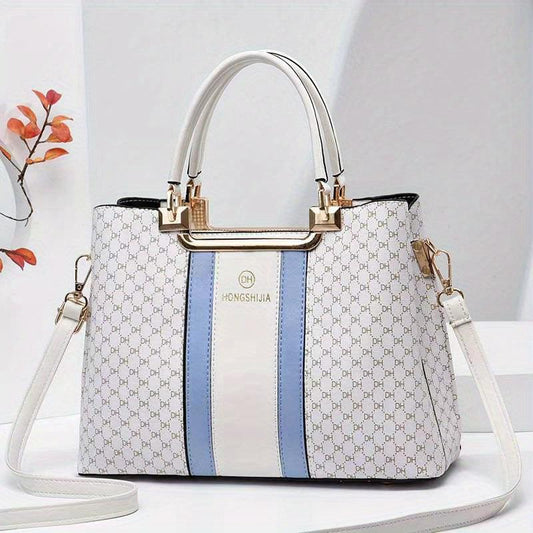 Vintage Handbag Colorblock Satchel Purse for Work