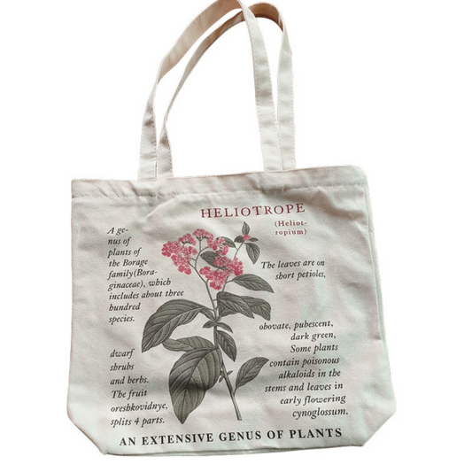 Flower Print Canvas Tote Bag Reusable Grocery Shopping Bag