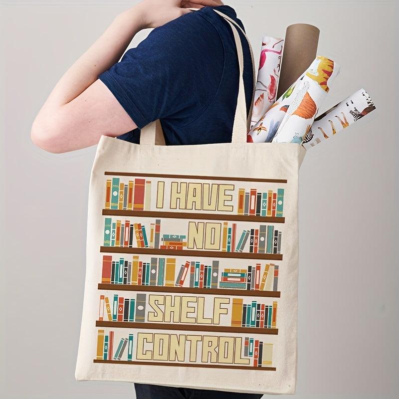 Cartoon Books Print Shoulder Bag Lightweight Shopper Bag