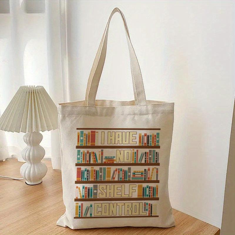 Cartoon Books Print Shoulder Bag Lightweight Shopper Bag