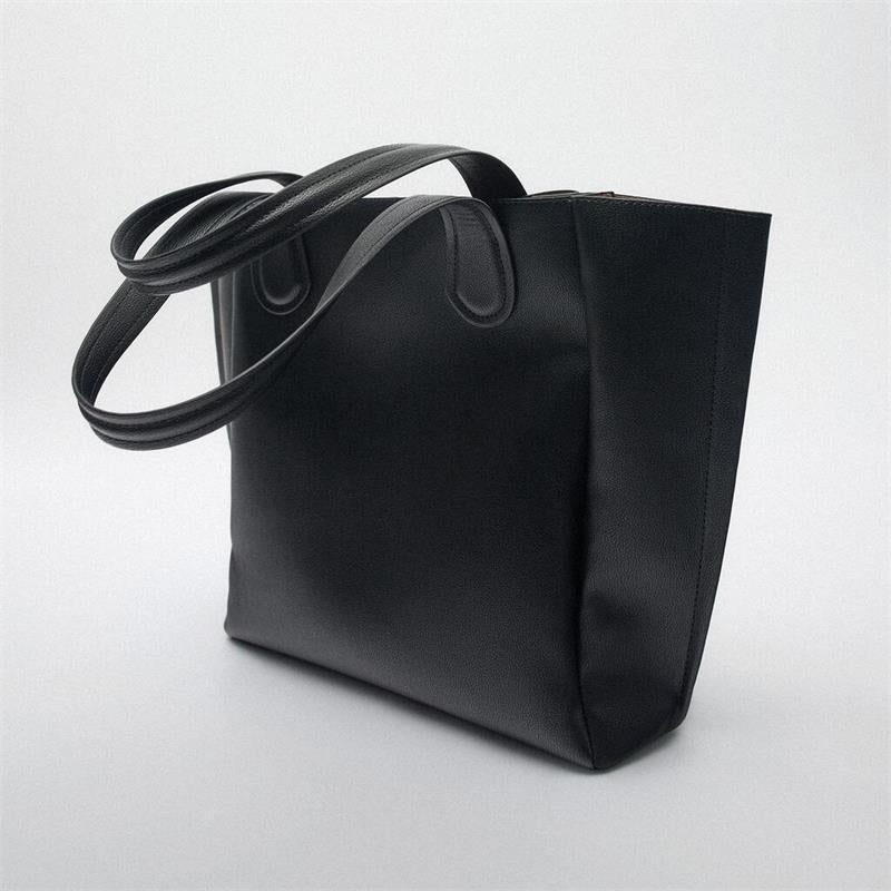 Minimalist Solid Tote Bag Large Capacity Shoulder Bag For Work