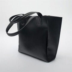 Minimalist Solid Tote Bag Large Capacity Shoulder Bag For Work