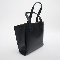 Minimalist Solid Tote Bag Large Capacity Shoulder Bag For Work