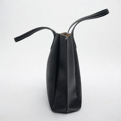 Minimalist Solid Tote Bag Large Capacity Shoulder Bag For Work