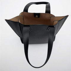 Minimalist Solid Tote Bag Large Capacity Shoulder Bag For Work