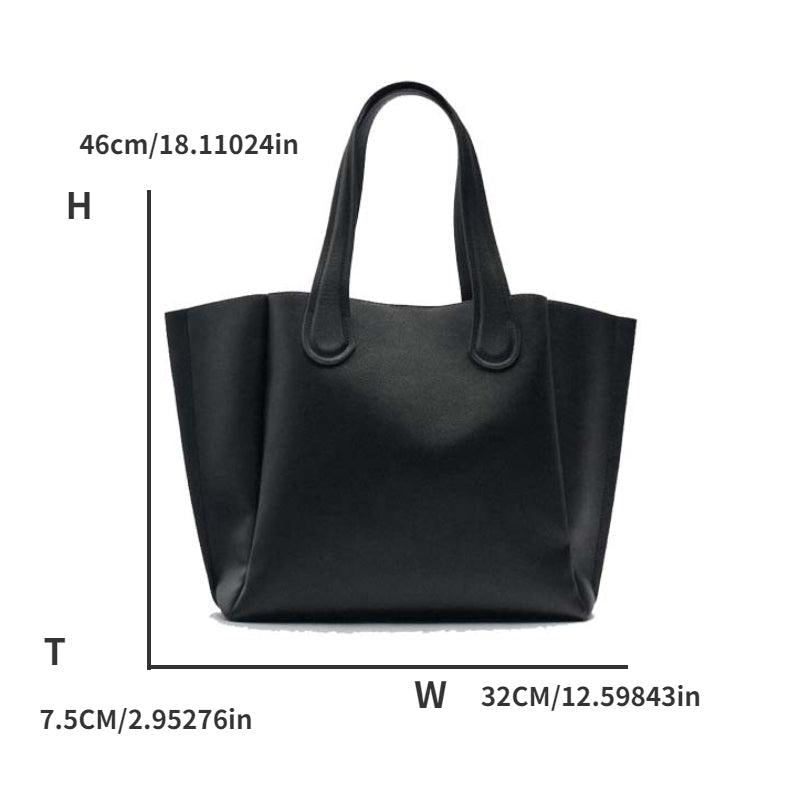Minimalist Solid Tote Bag Large Capacity Shoulder Bag For Work