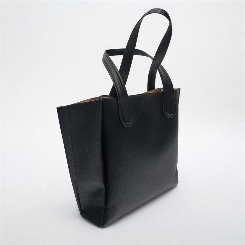 Minimalist Solid Tote Bag Large Capacity Shoulder Bag For Work