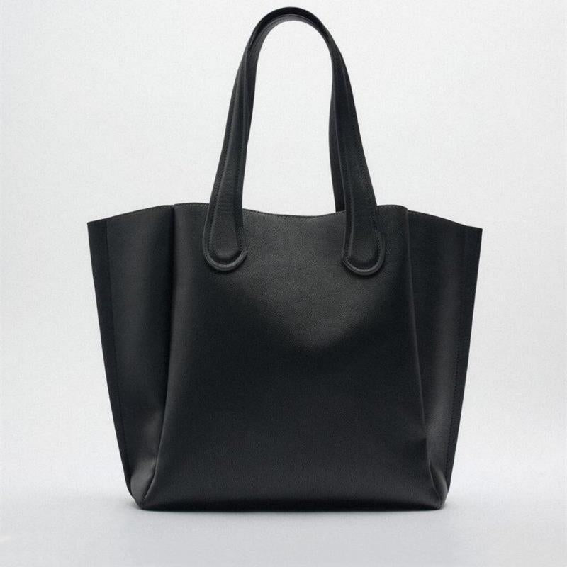Minimalist Solid Tote Bag Large Capacity Shoulder Bag For Work