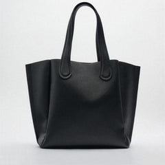 Minimalist Solid Tote Bag Large Capacity Shoulder Bag For Work