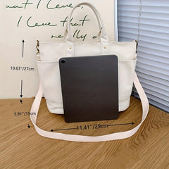 Minimalist Canvas Tote Bag Large Capacity Crossbody Bag Handbag