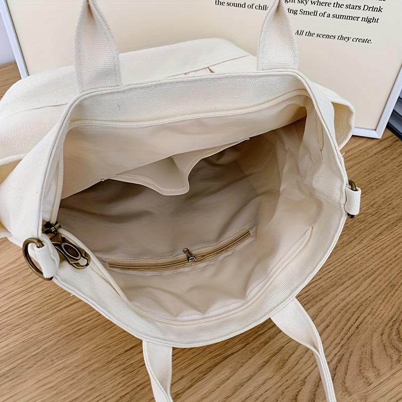 Minimalist Canvas Tote Bag Large Capacity Crossbody Bag Handbag