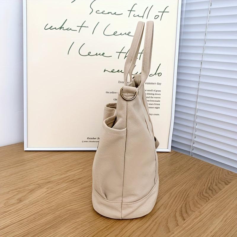 Minimalist Canvas Tote Bag Large Capacity Crossbody Bag Handbag