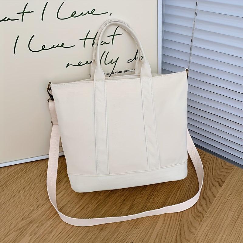 Minimalist Canvas Tote Bag Large Capacity Crossbody Bag Handbag