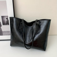 Vegan Leather Tote Bag Women's Shoulder Handbag Lightweight