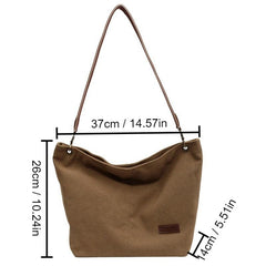 Casual Large Capacity Shoulder Bag Lightweight Colorblock Storage Handbag