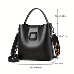 PU Leather Shoulder Bag Large Capacity Zipper Tote Handbag