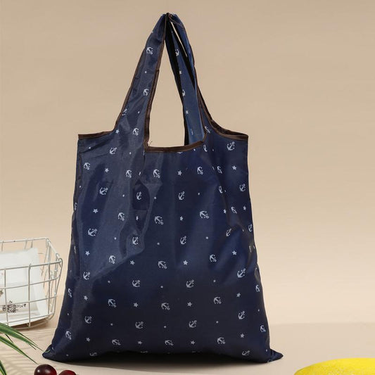 Foldable Large Shopping Bag Reusable Grocery Bag Casual Nylon Shoulder Bag