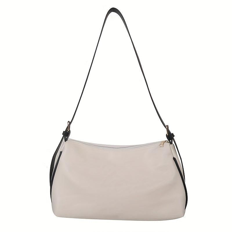 Colorblock Shoulder Bag All Match Zipper Underarm Bag