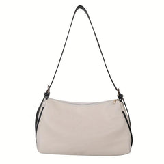 Colorblock Shoulder Bag All Match Zipper Underarm Bag