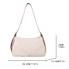 Colorblock Shoulder Bag All Match Zipper Underarm Bag