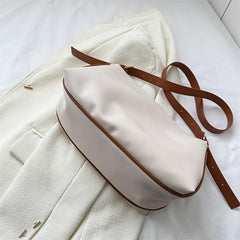 Colorblock Shoulder Bag All Match Zipper Underarm Bag
