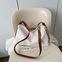 Colorblock Shoulder Bag All Match Zipper Underarm Bag