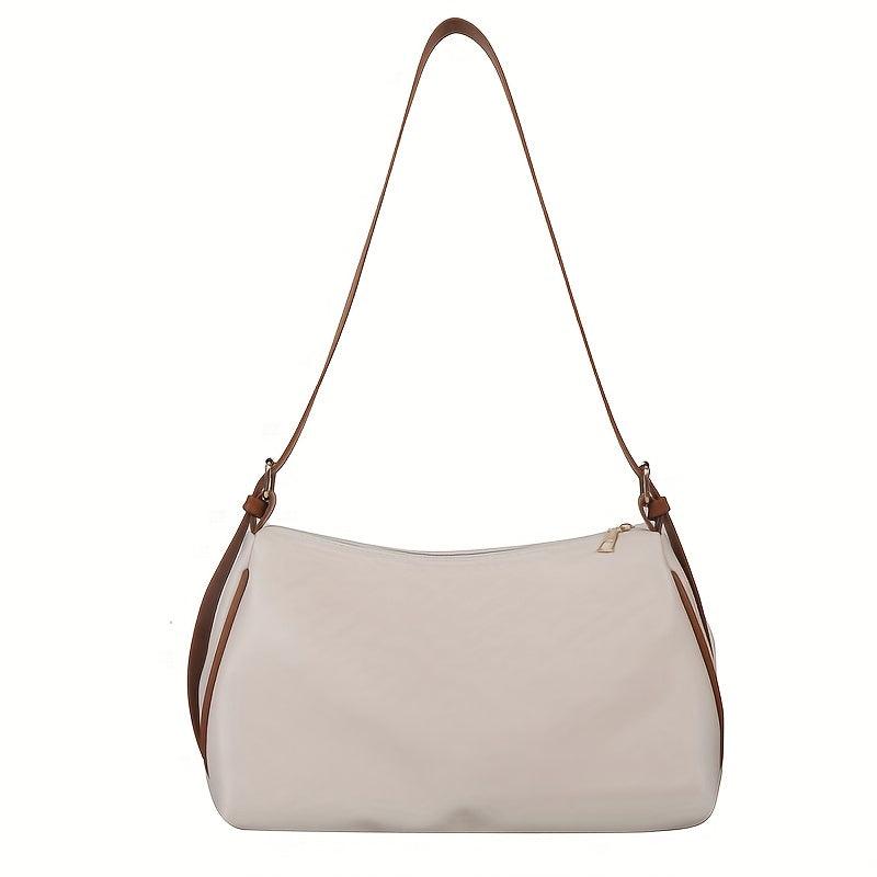 Colorblock Shoulder Bag All Match Zipper Underarm Bag