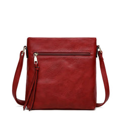 Vintage PU Crossbody Bag Retro Shoulder Phone Bag Women's Casual Grunge Handbag