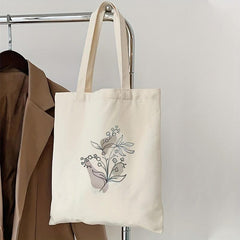Floral Print Tote Handbag Lightweight Large Capacity Shoulder Bag