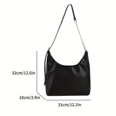 Solid Hobo Bag Large Shoulder Tote All Match
