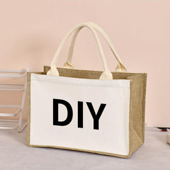 DIY Burlap Tote Bag Birthday Gift Bag For Women Teacher Sister Mom