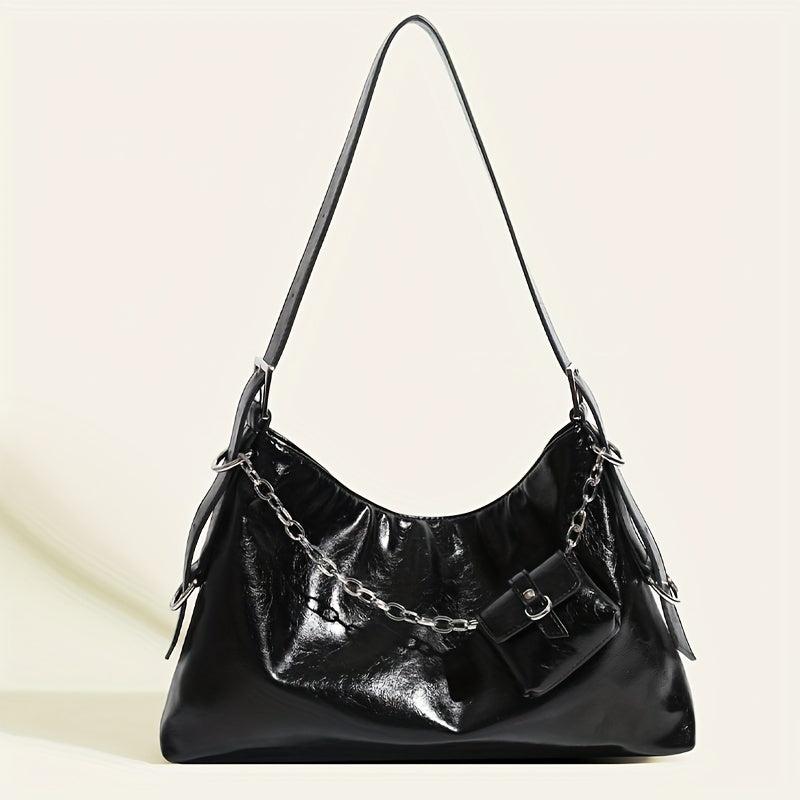 Large Capacity Hobo Bag Casual Tote Bag Women's Versatile Shoulder Bag