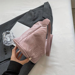 Minimalist Solid Shoulder Bag Zipper Bag Niche Women's Bag