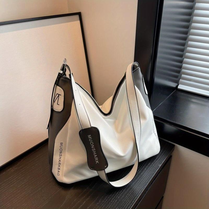 Large Capacity Tote Bag PU Leather Shoulder Bag