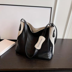 Large Capacity Tote Bag PU Leather Shoulder Bag