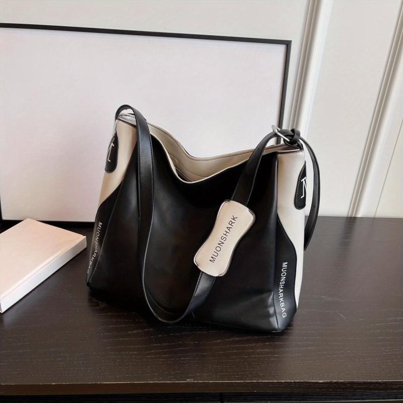 Large Capacity Tote Bag PU Leather Shoulder Bag