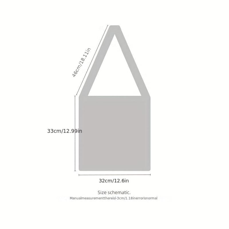 Checkerboard Shoulder Bag Ruched Tote Foldable Knitted Handbag