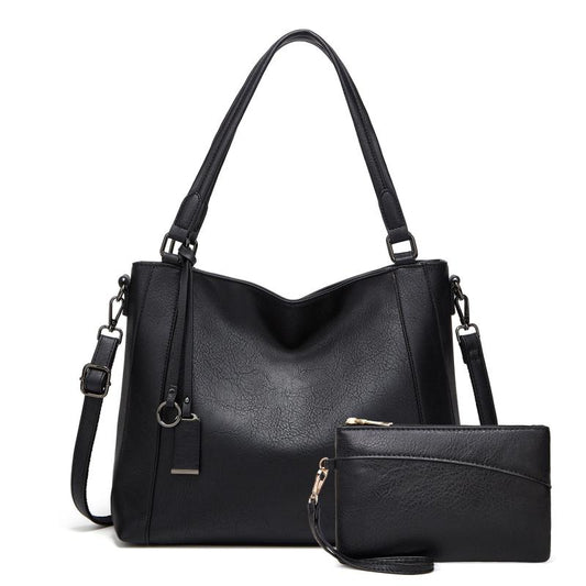 Women's Faux Leather Zipper Crossbody Bag with Coin Purse
