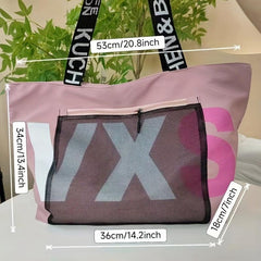 Large Capacity Canvas Tote Bag Lightweight Shoulder Bag