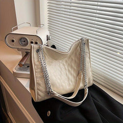 Solid Quilted Square Bag All Match Shoulder Chain Bag