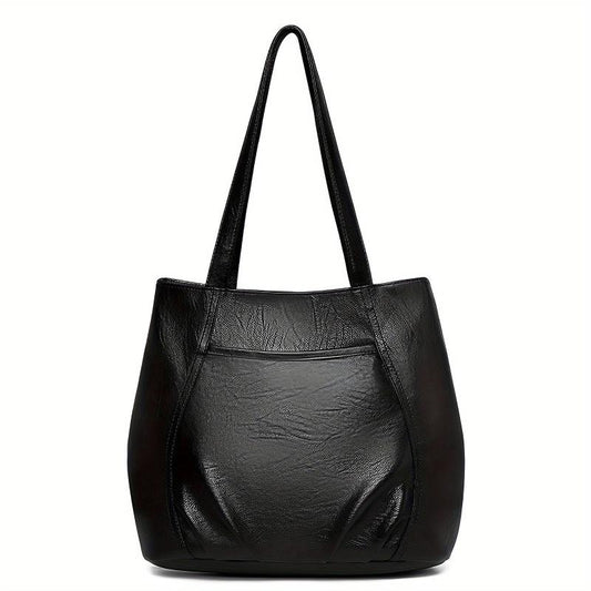 Vintage Ruched Tote Bag Large Capacity Shoulder Bag Women's Casual Handbags