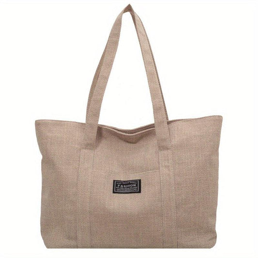 Large Canvas Bag Tote Shoulder Bag All Match Bag For Shopping