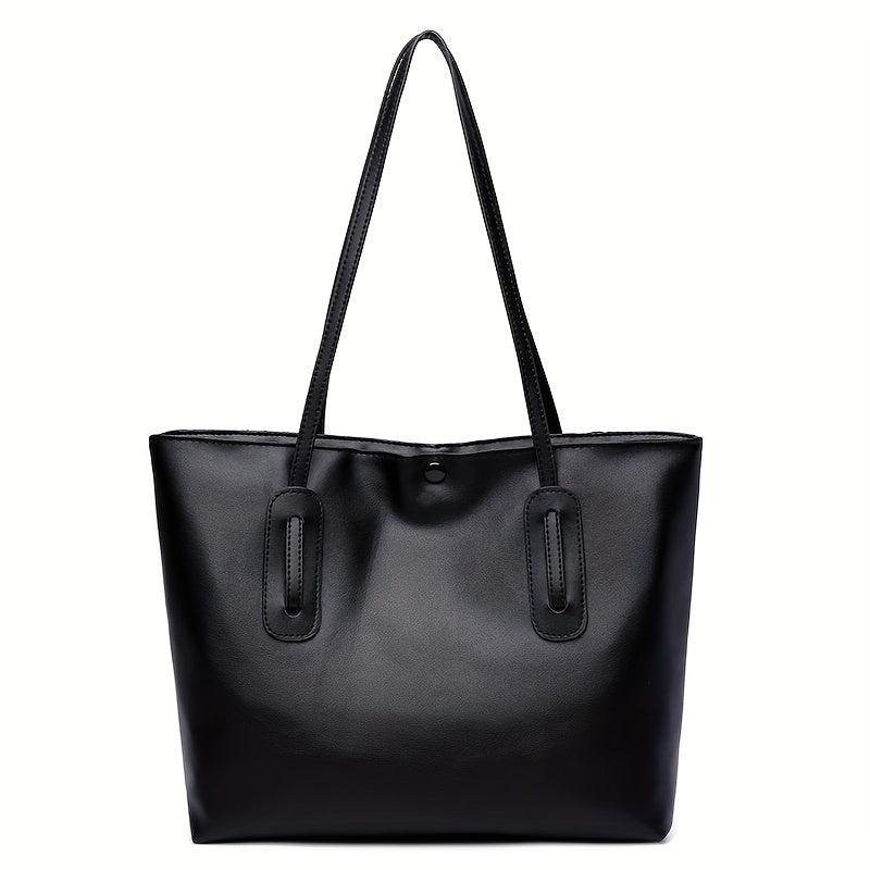 Women's Quilted Shoulder Bag Solid Tote With Coin Purse