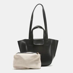 Lightweight Faux Leather Tote Bag for Work